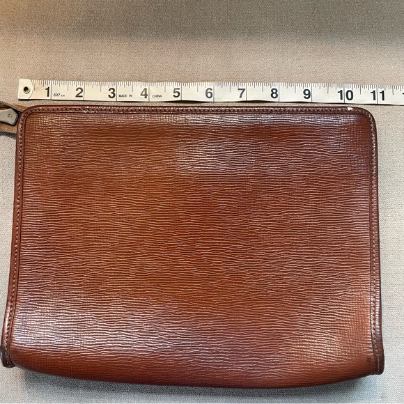 💯 CELINE Vintage Brown Leather Clutch - Picture 12 of 16